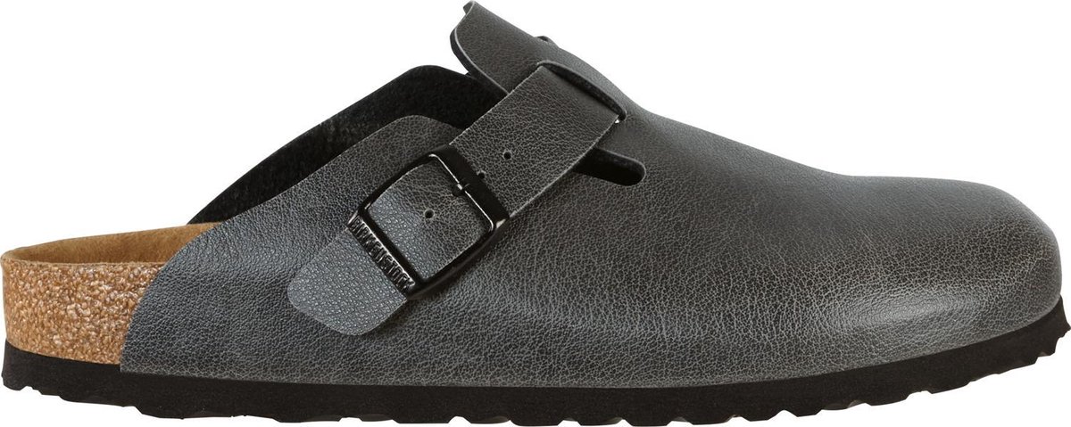 Birkenstock Boston Vegan Clogs Charcoal Gray Birko-Flor Size 43 EU Birkenstock Womens Boston Vegan Birko-Flor Sandals Black Nubuck main image 3