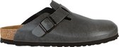 Birkenstock Boston Vegan Clogs Antraciet Birko-flor Narrow-fit - maat 37