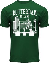 Fox Originals Construct Rotterdam T-shirt Heren & Dames Katoen Groen Maat M