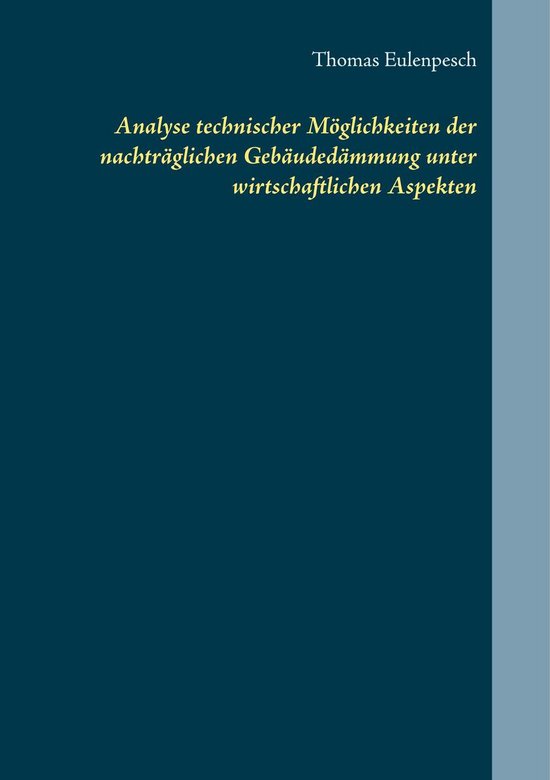 Analyse technischer Möglichkeiten der nachträglichen Gebä ... - cover