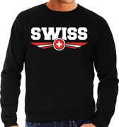 Zwitserland / Switzerland landen sweater / trui zwart heren M