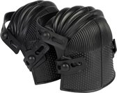 1x paar kniebeschermers / kniebescherming rubber zwart 26 x 20 x 14 cm - verstelbaar - kniebescherming voor tuinieren