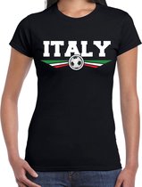 Italie / Italy landen / voetbal t-shirt zwart dames M