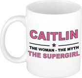 Caitlin The woman, The myth the supergirl cadeau koffie mok / thee beker 300 ml