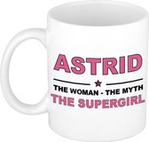 Astrid The woman, The myth the supergirl cadeau koffie mok / thee beker 300 ml