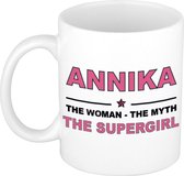 Annika The woman, The myth the supergirl cadeau koffie mok / thee beker 300 ml