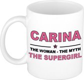 Carina The woman, The myth the supergirl cadeau koffie mok / thee beker 300 ml