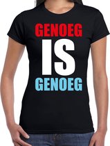 Genoeg is genoeg demonstratie / protest t-shirt zwart voor dames L