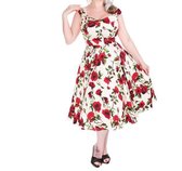 Ditsy Rose Dress . Jurk - Vrouwen Jurk - Dames Jurk