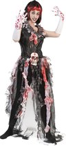 Funny Fashion - Heks & Spider Lady & Voodoo & Duistere Religie Kostuum - Voodoo Jurk Vera Vrouw - rood,zwart - One Size - Halloween - Verkleedkleding