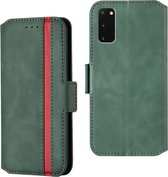 Voor Galaxy S20 vintage matte olierand horizontale flip lederen tas met beugel en kaartsleuven (groen)