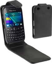 Verticale Flip Leather Case voor BlackBerry Curve 9220 (zwart)