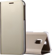 Voor Galaxy J5 (2017) (EU-versie) Galvaniserende spiegel Horizontale flip lederen tas met houder (goud)