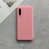 Voor Huawei P30 schokbestendig mat TPU beschermhoes (roze)