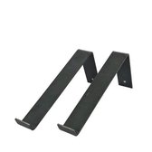 GoudmetHout Industriële Plankdragers L-vorm 25 cm - Staal - Mat Blank - 4 cm x 25 cm x 15 cm - Plankendrager