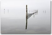 MN Collections - Schilderij - Seascape Photography. - Zwart, Wit En Grijs - 120 X 80 Cm