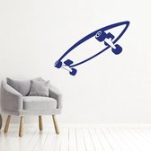 Muursticker Skateboard -  Donkerblauw -  80 x 57 cm  -  alle muurstickers  baby en kinderkamer - Muursticker4Sale