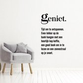 Muursticker Geniet - Groen - 45 x 80 cm - slaapkamer woonkamer alle muurstickers keuken