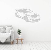 Muursticker Sportwagen 2 -  Lichtgrijs -  120 x 64 cm  -  slaapkamer  woonkamer  baby en kinderkamer  alle - Muursticker4Sale