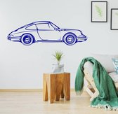 Muursticker Sportwagen -  Donkerblauw -  80 x 23 cm  -  slaapkamer  woonkamer  alle muurstickers  baby en kinderkamer - Muursticker4Sale