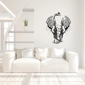 Muursticker Olifant In Bomen - Groen - 60 x 73 cm - woonkamer