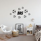 Muursticker Voetbal Met Naam -  Groen -  120 x 68 cm  -  alle muurstickers  baby en kinderkamer - Muursticker4Sale