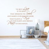 Muursticker Love Soul Fire Peace - Bruin - 160 x 101 cm - alle muurstickers slaapkamer woonkamer