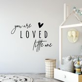 Muursticker You Are Loved Little One -  Groen -  60 x 42 cm  -  alle muurstickers  baby en kinderkamer  engelse teksten - Muursticker4Sale