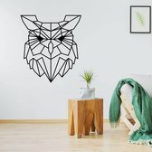 Sticker Muursticker Origami Owl - Zwart - 40 x 42 cm - origami - Sticker mural