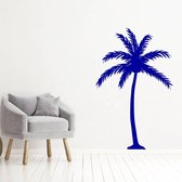 Muursticker Palm Boom -  Donkerblauw -  76 x 120 cm  -  baby en kinderkamer  alle  slaapkamer  woonkamer  keuken  bedrijven - Muursticker4Sale