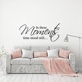 Muursticker In These Moments Time Stood Still -  Rood -  80 x 35 cm  -  alle muurstickers  woonkamer  engelse teksten - Muursticker4Sale