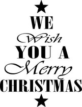 We Wish You A Merry Christmas Sticker - Default - - overige stickers - kerst alle