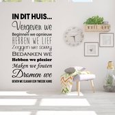 Muursticker Huisregels In Dit Huis - Geel - 80 x 153 cm - woonkamer alle