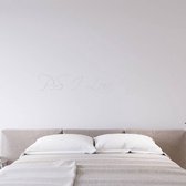 Muursticker P.S I Love You - Lichtgrijs - 80 x 15 cm - woonkamer slaapkamer engelse teksten
