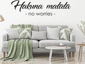 Muursticker Hakuna Matata No Worries -  Lichtbruin -  160 x 42 cm  -  engelse teksten  woonkamer  alle - Muursticker4Sale