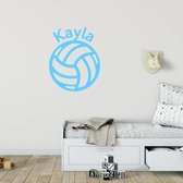 Muursticker Volleybal Met Naam -  Lichtblauw -  80 x 101 cm  -  baby en kinderkamer  naam stickers  alle - Muursticker4Sale