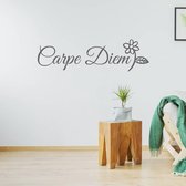 Muursticker Carpe Diem - Donkergrijs - 160 x 46 cm - woonkamer slaapkamer