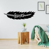 Muursticker Tribal Love - Rood - 80 x 21 cm - woonkamer slaapkamer alle