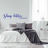 Muursticker Slaap Lekker Droomzacht - Donkerblauw - 80 x 17 cm - slaapkamer