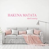 Hakuna Matata - Roze - 120 x 24 cm - woonkamer slaapkamer engelse teksten