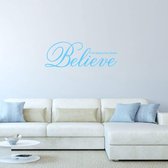 Muursticker Believe In The Beauty Of Your Dreams -  Lichtblauw -  160 x 56 cm  -  woonkamer  engelse teksten  alle - Muursticker4Sale