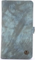 Caseme - iPhone SE (2022) / SE (2020) / 8 / 7 Hoesje - Uitneembare Portemonnee Vintage Blauw