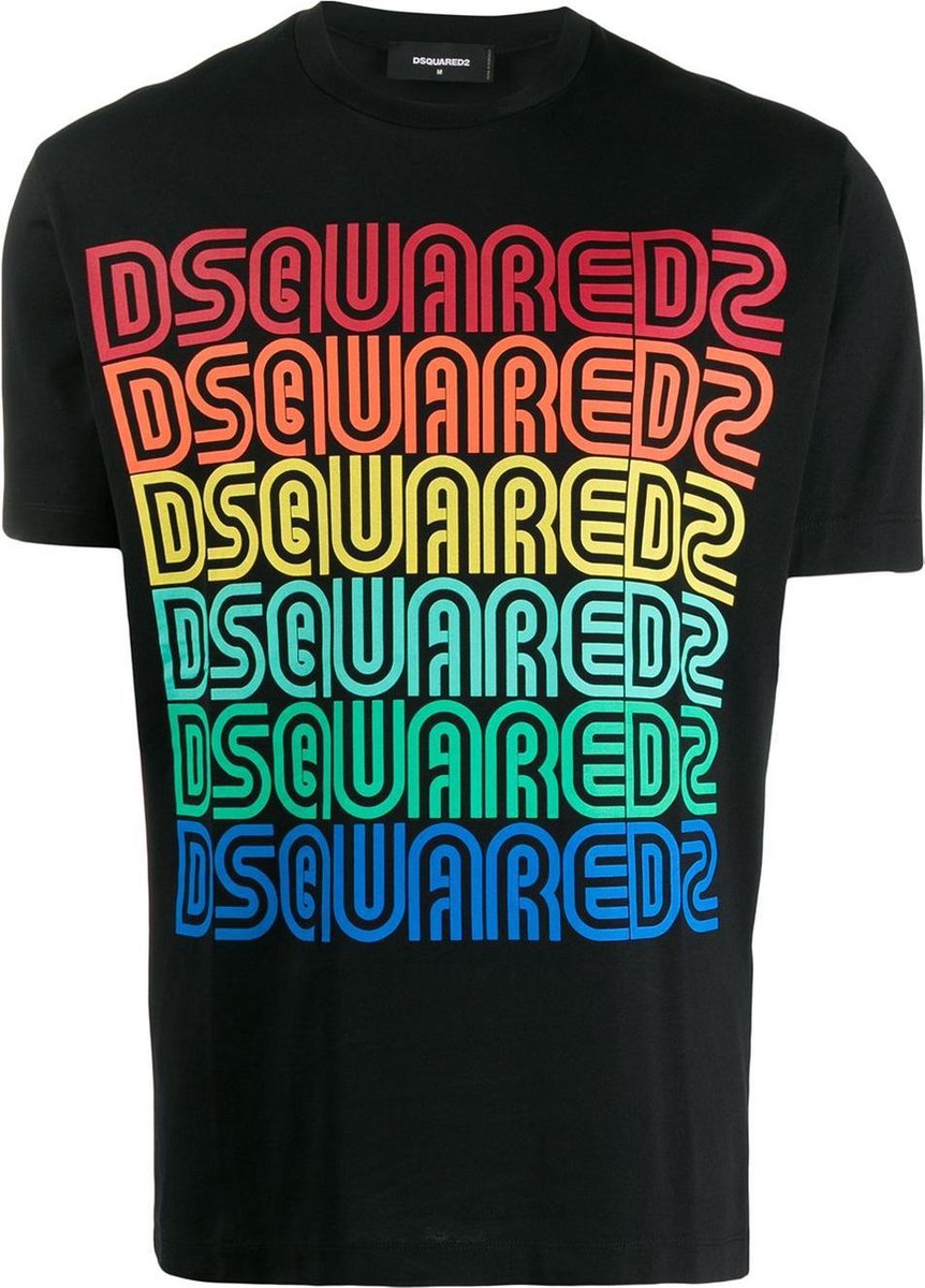 Dsquared2 T-shirt Disco Rainbow met logoprint | bol.com