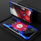 Hero Series Rugged Armor metalen beschermhoes voor iPhone X / XS (blauw + rood)