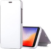 Mirror Clear View Horizontale Flip PU lederen tas voor Xiaomi Redmi 6, met houder (zilver)
