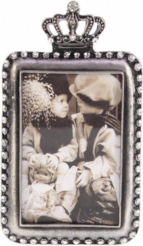 Fotolijstje met kroon ant zilver (5x7,2cm) 6x1x10,8cm bol.com