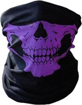 Gezichtsmasker Balclava - Skull Mask - Nek Warmer - Neck Sjaal - Zwart/paars