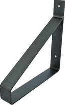 GoudmetHout Industriële Plankdrager 25 cm - Per stuk - Staal - Mat Blank - 4 cm x 25 cm x 25 cm