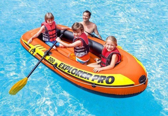 dek Bermad Pardon Intex opblaasbare rubberboot - met 2 roeispanen & pomp - 244 cm lang |  bol.com