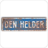 Retro plaatsnaambord Den Helder 30cm - stijl: vintage / oud